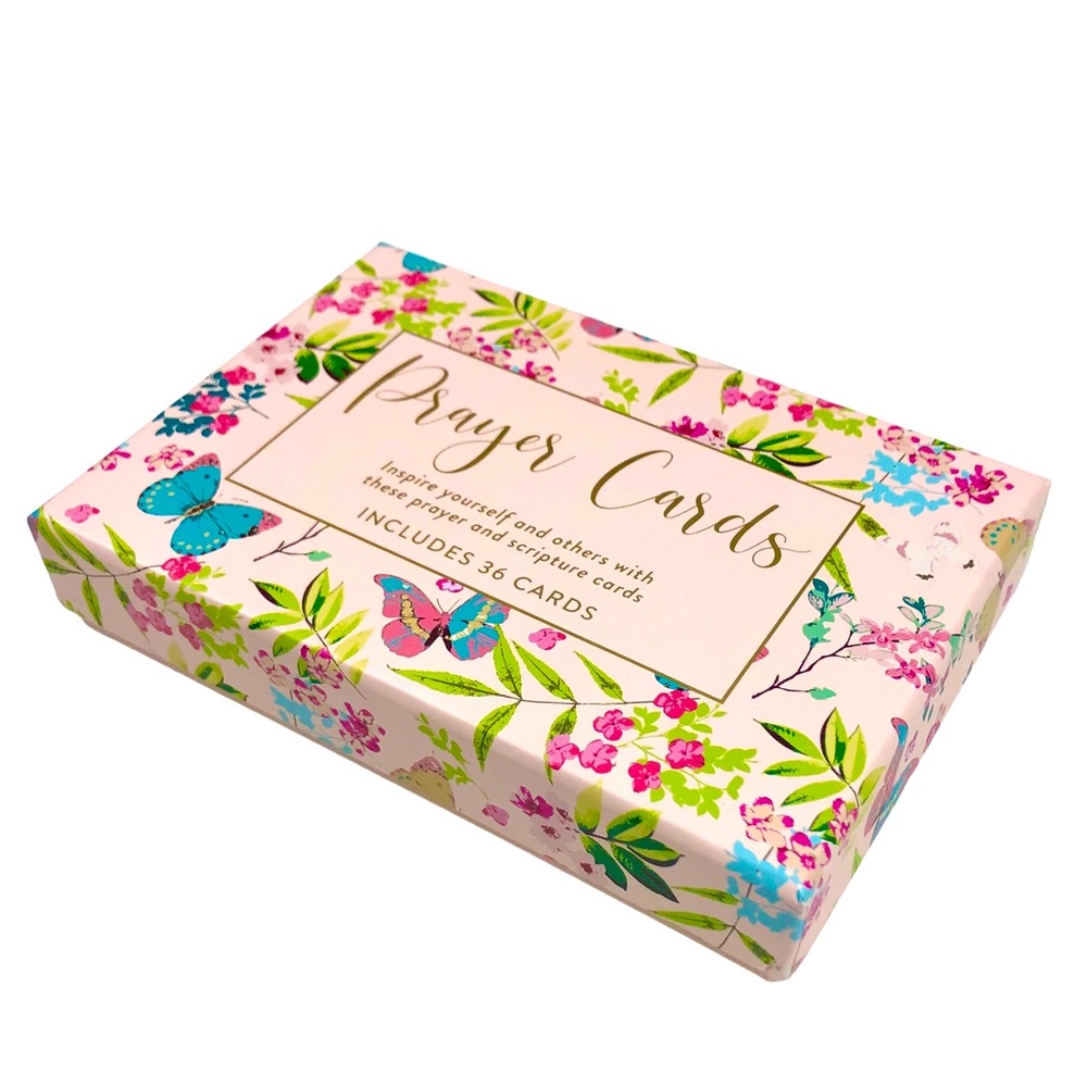 Eccolo Christian Boxed Floral Prayer Cards (T817E), Peach, 36 ct